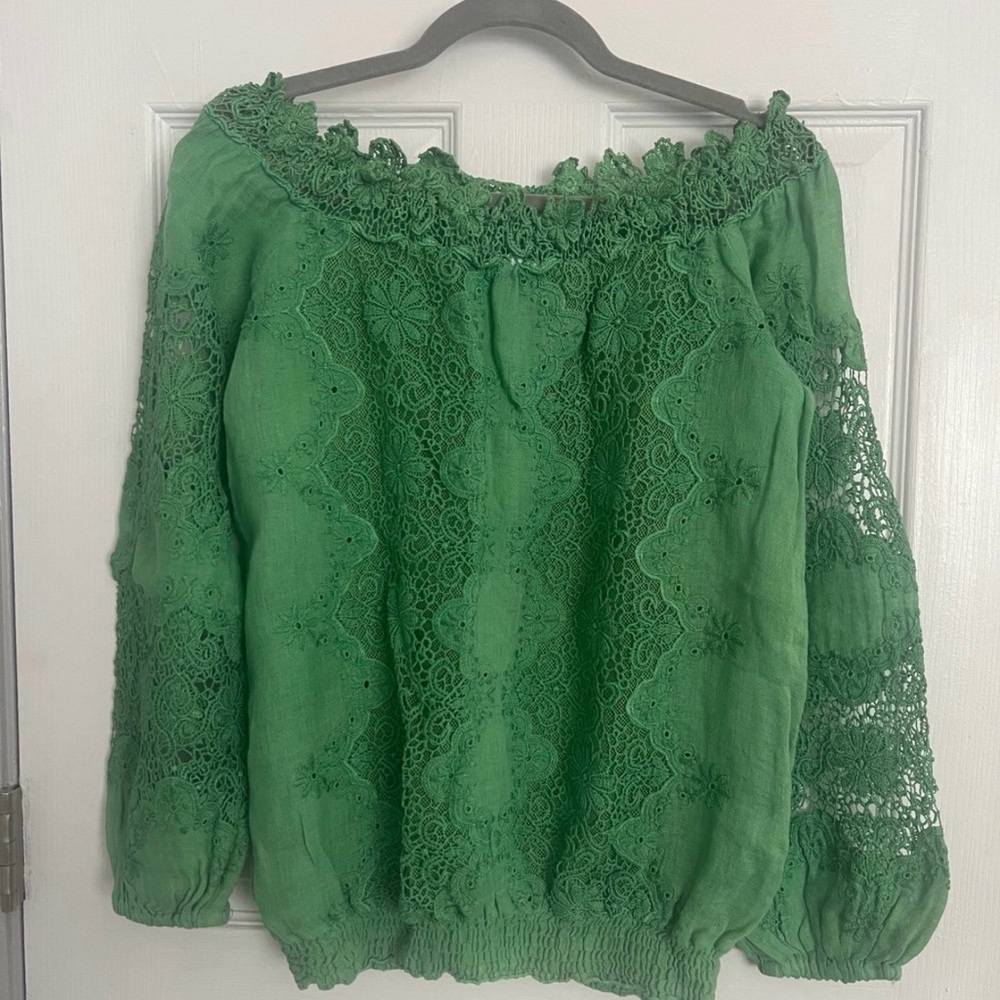Temptations Emerald Lace Blouse